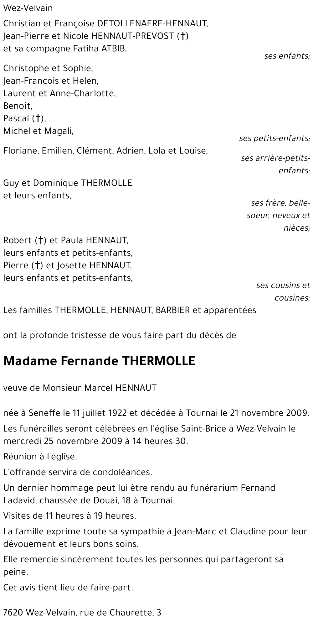 Fernande THERMOLLE