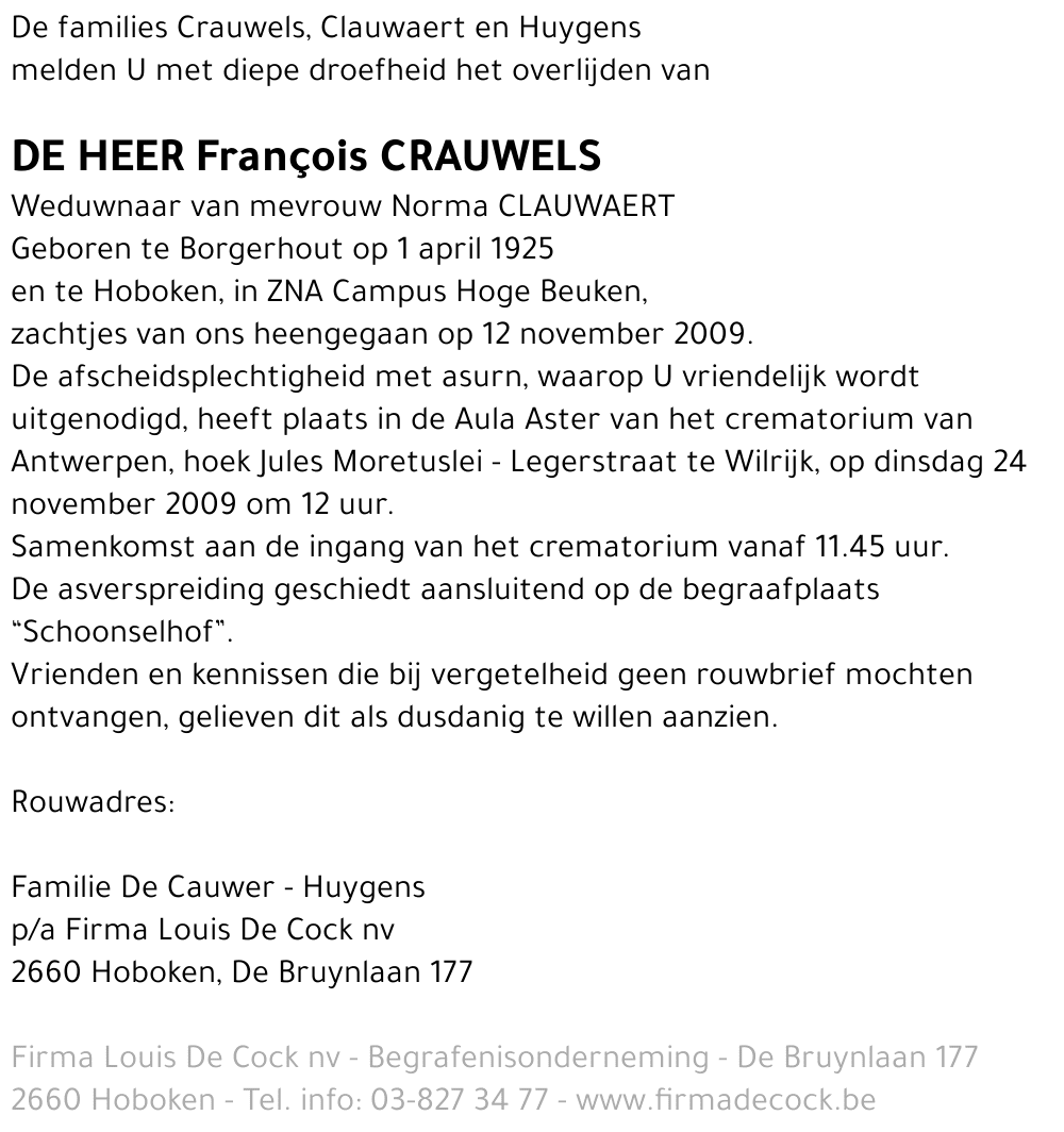 François Crauwels