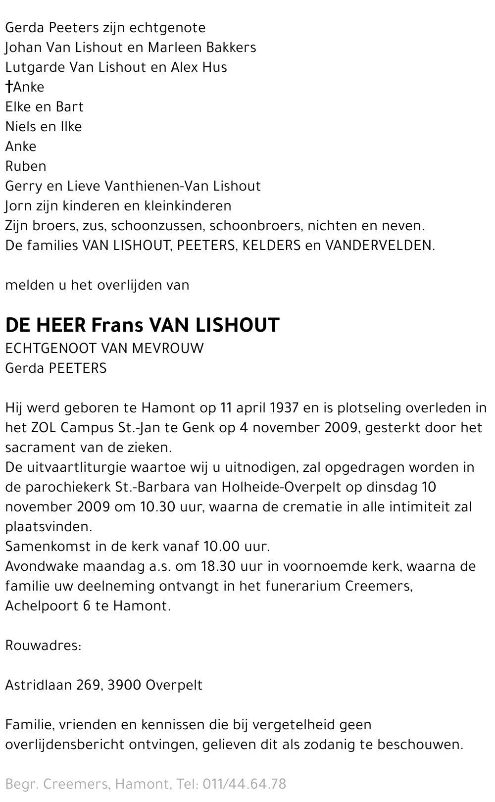 Frans Van Lishout