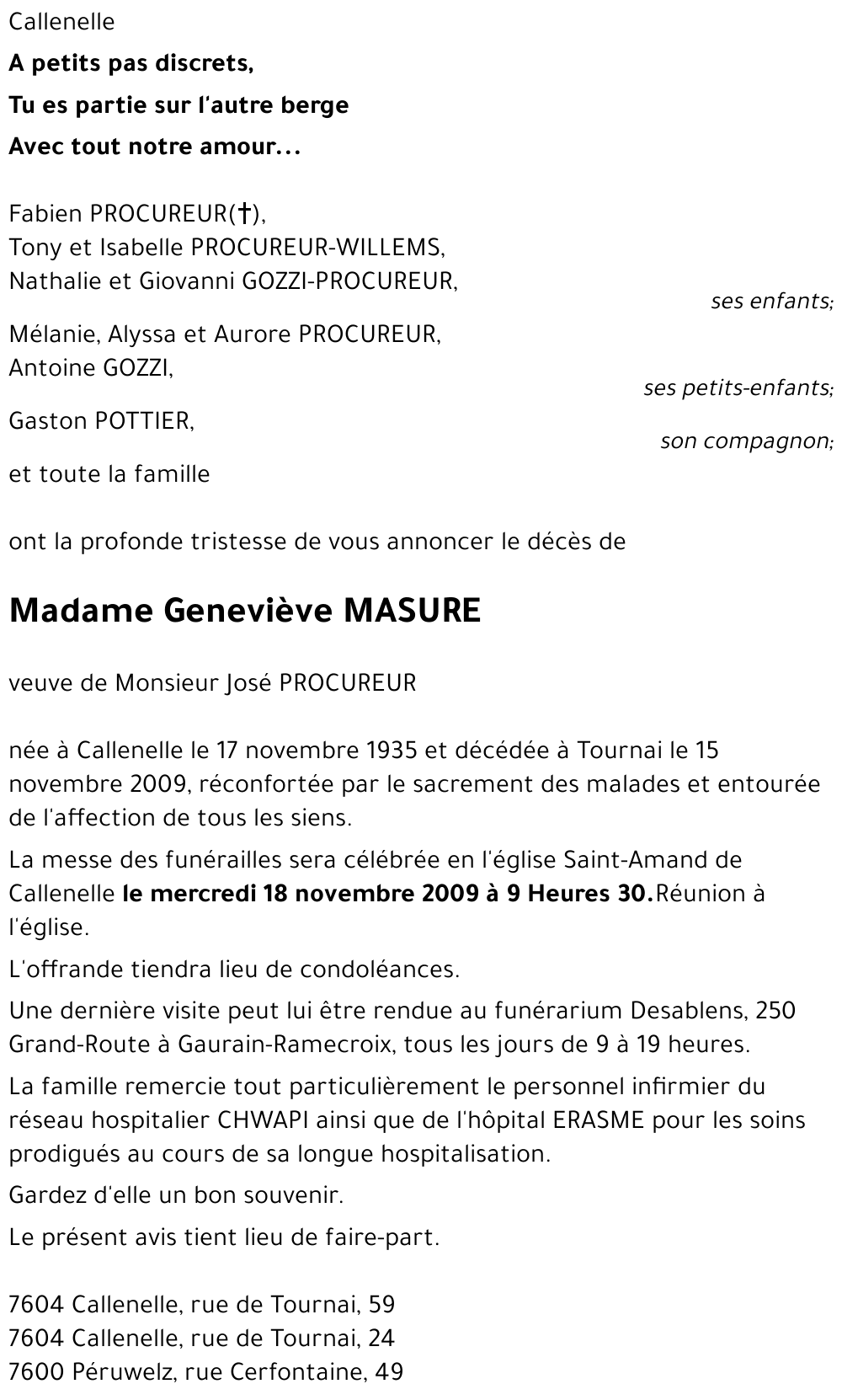 Geneviève MASURE