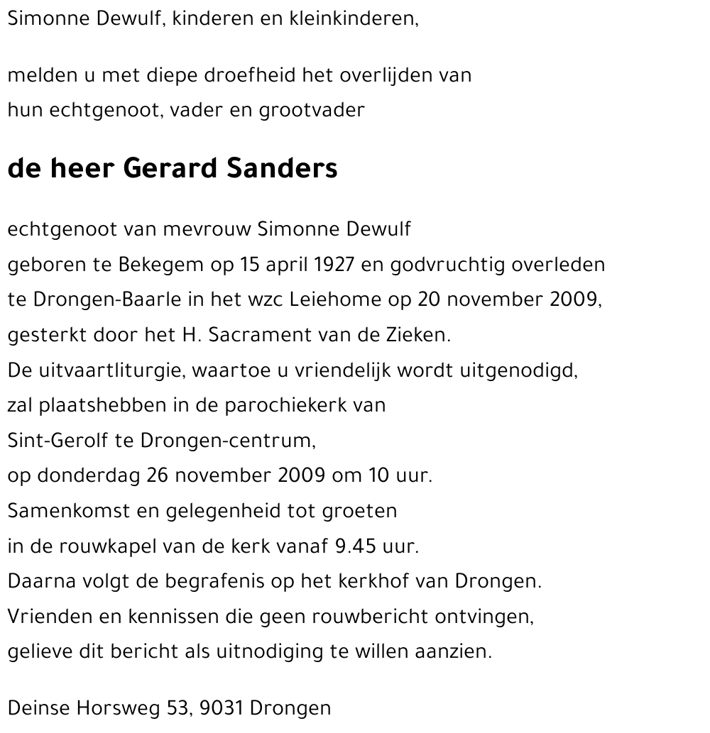 Gerard Sanders