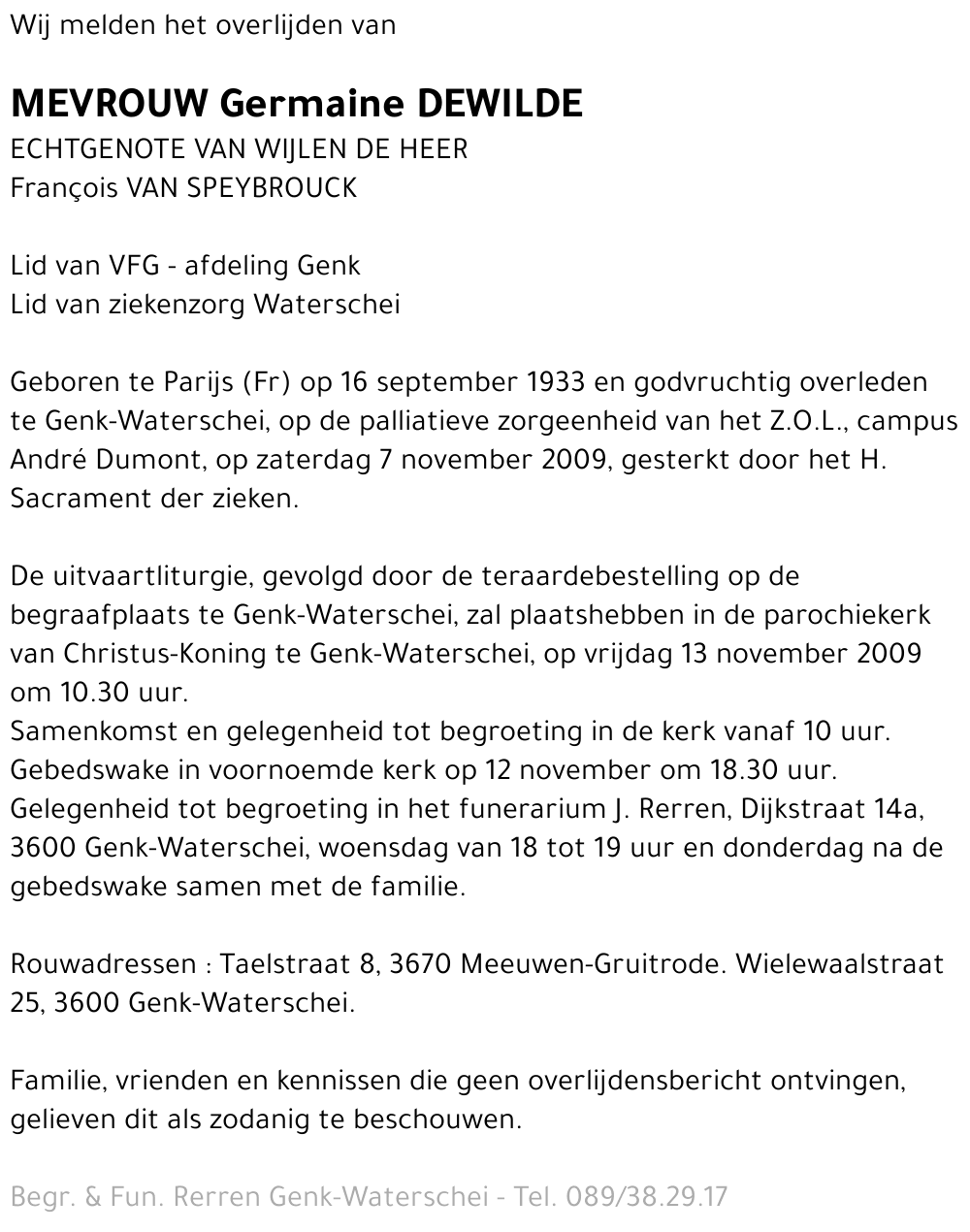 Germaine Dewilde