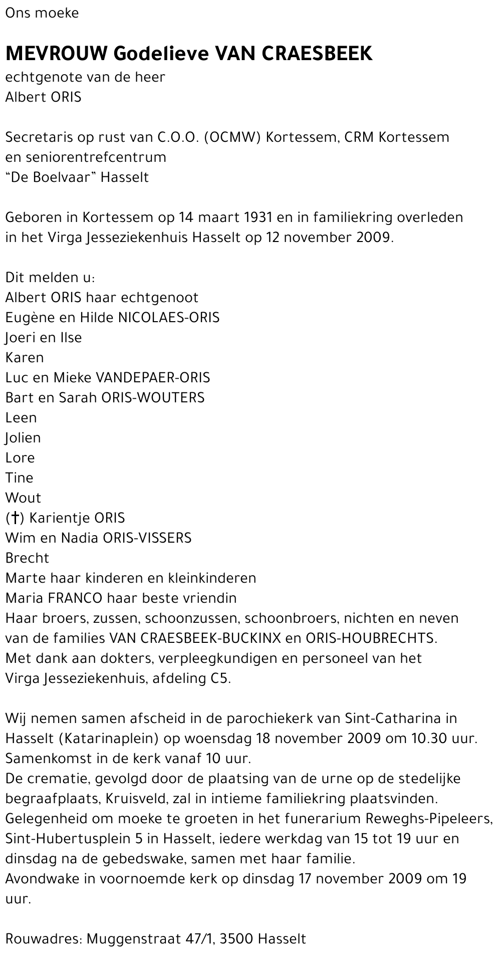 Godelieve Van Craesbeek