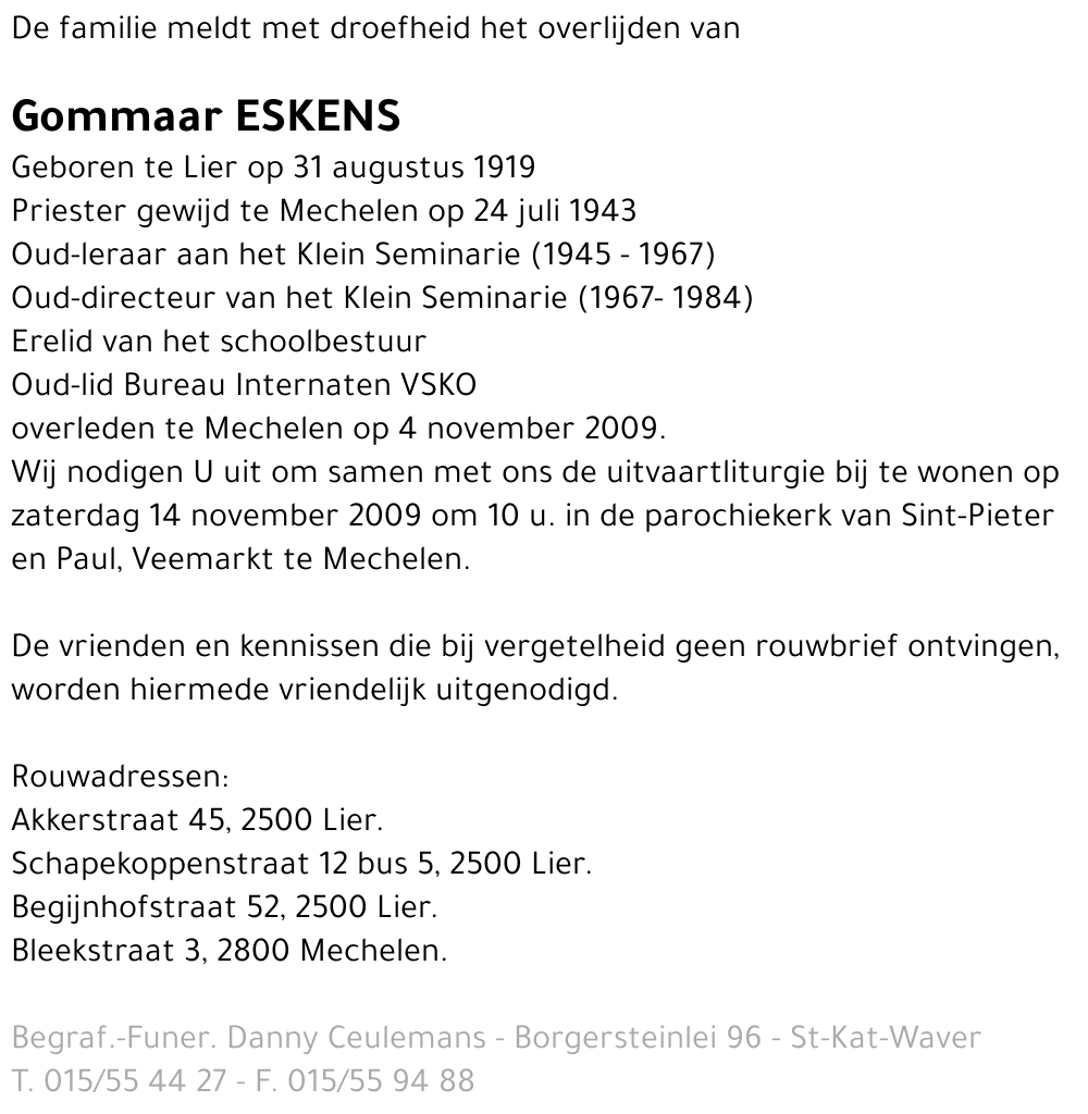 Gommaar ESKENS