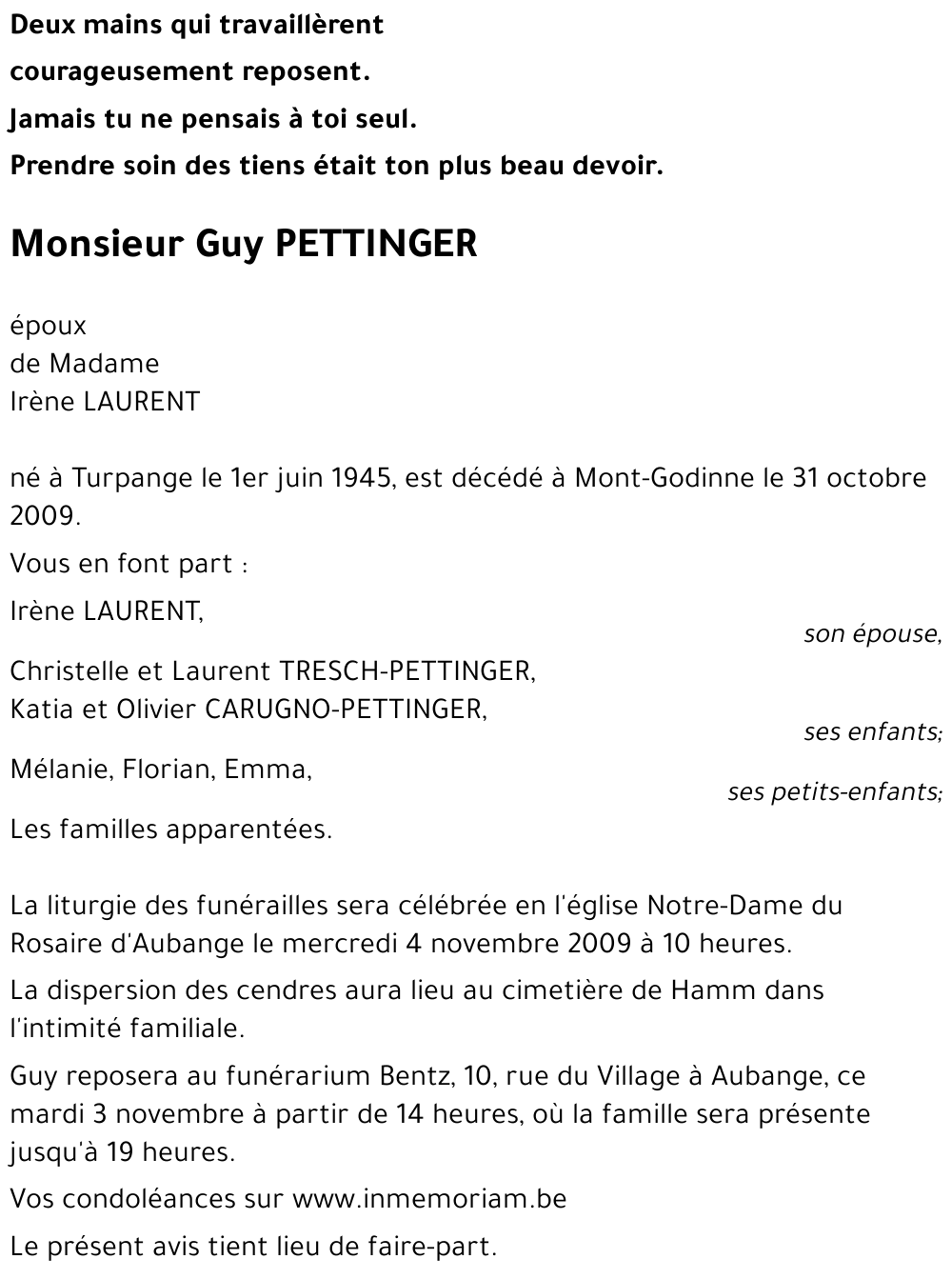 Guy PETTINGER