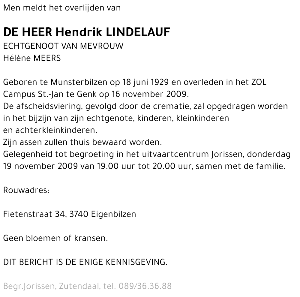 Hendrik Lindelauf