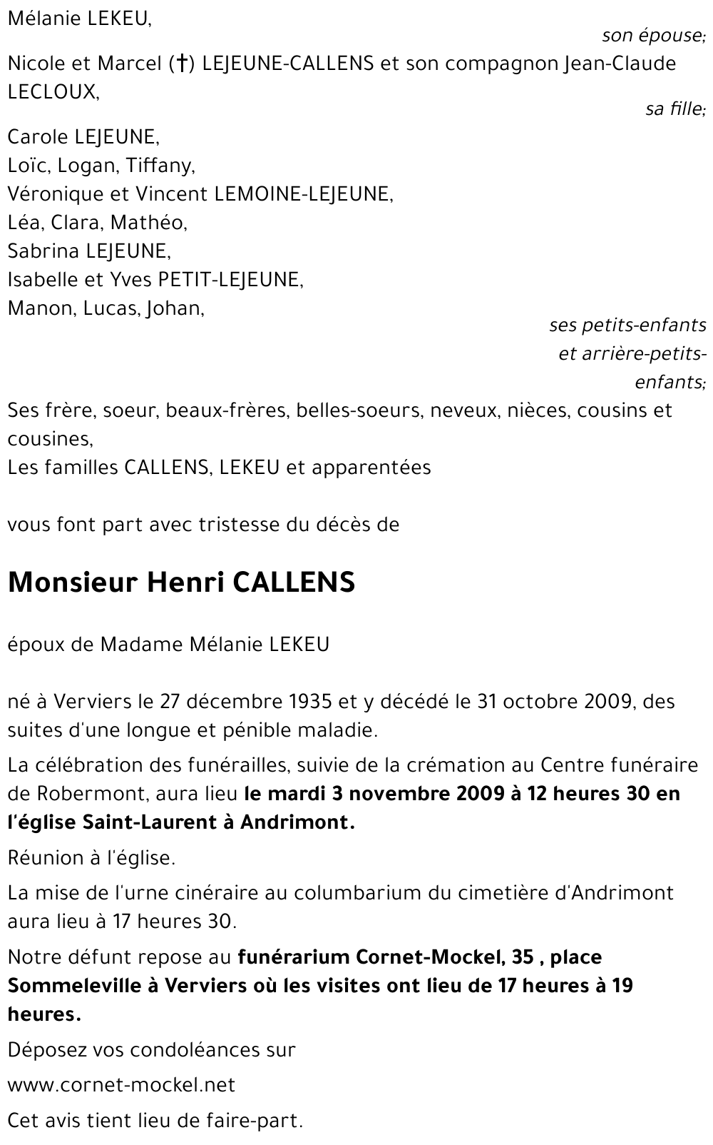 Henri CALLENS
