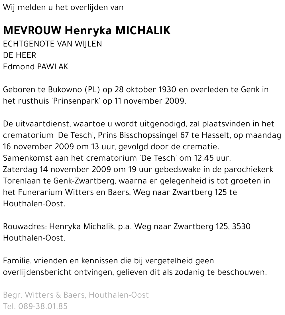 Henryka Michalik
