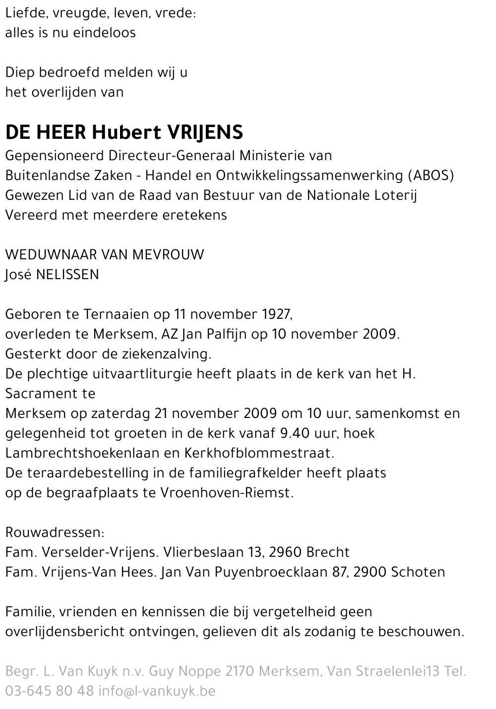 Hubert VRIJENS