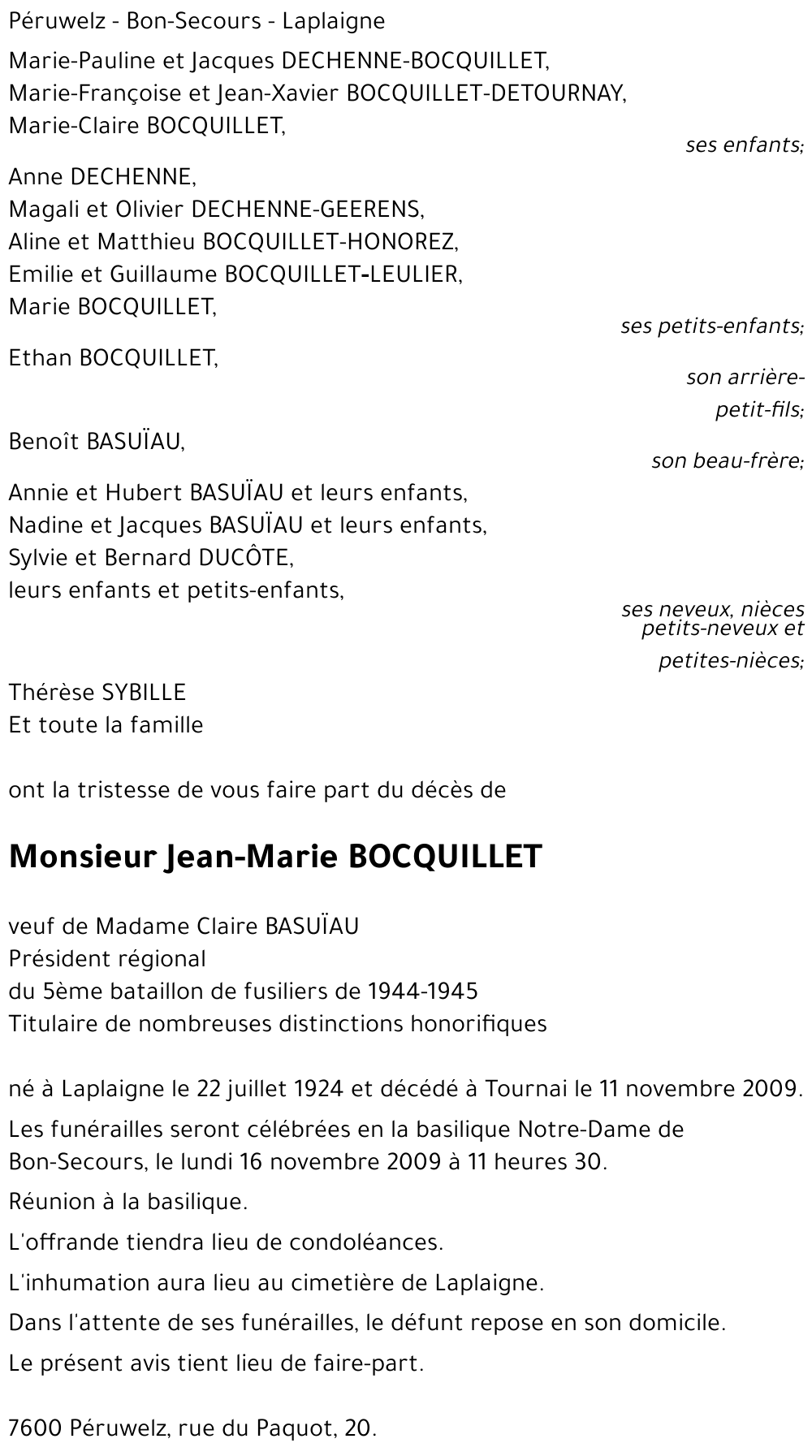 Jean-Marie BOCQUILLET