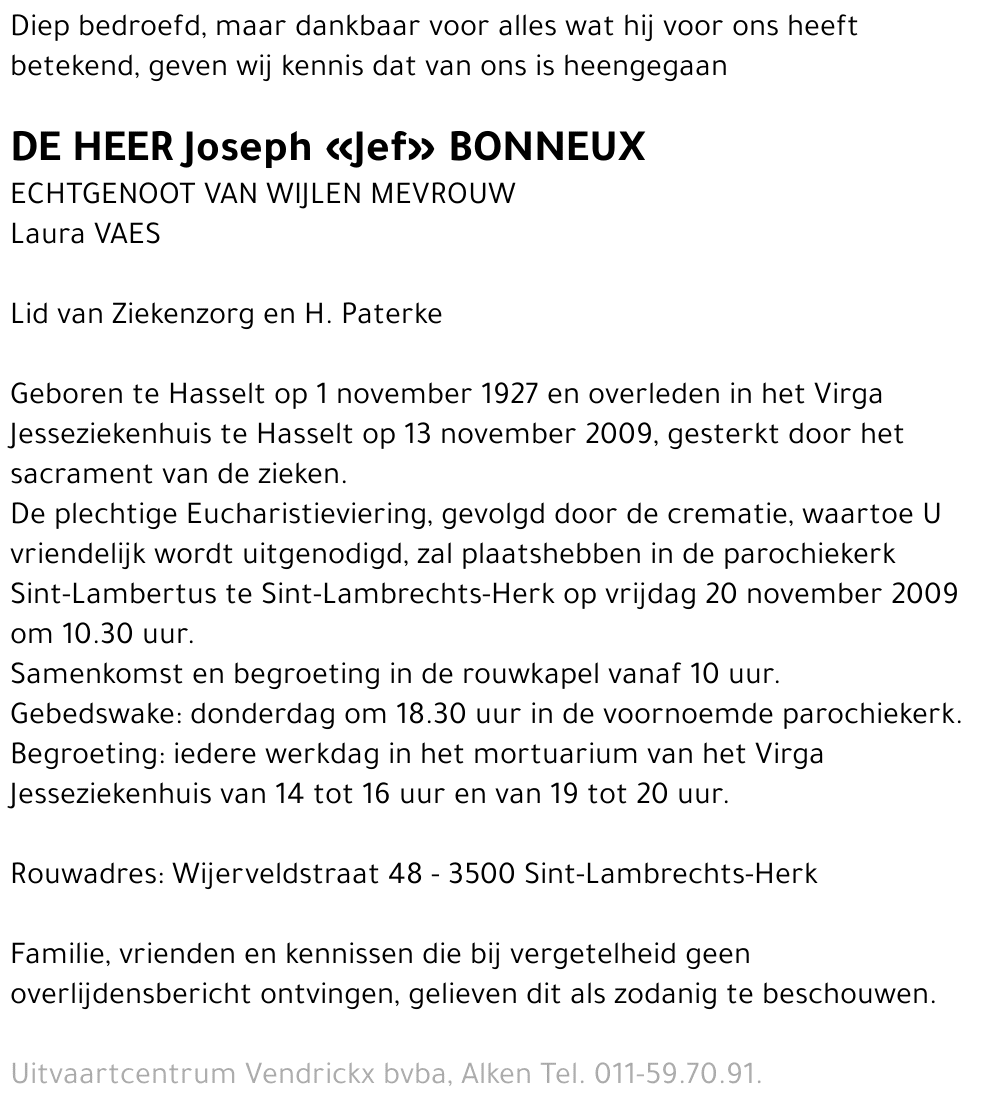 Joseph «Jef» Bonneux