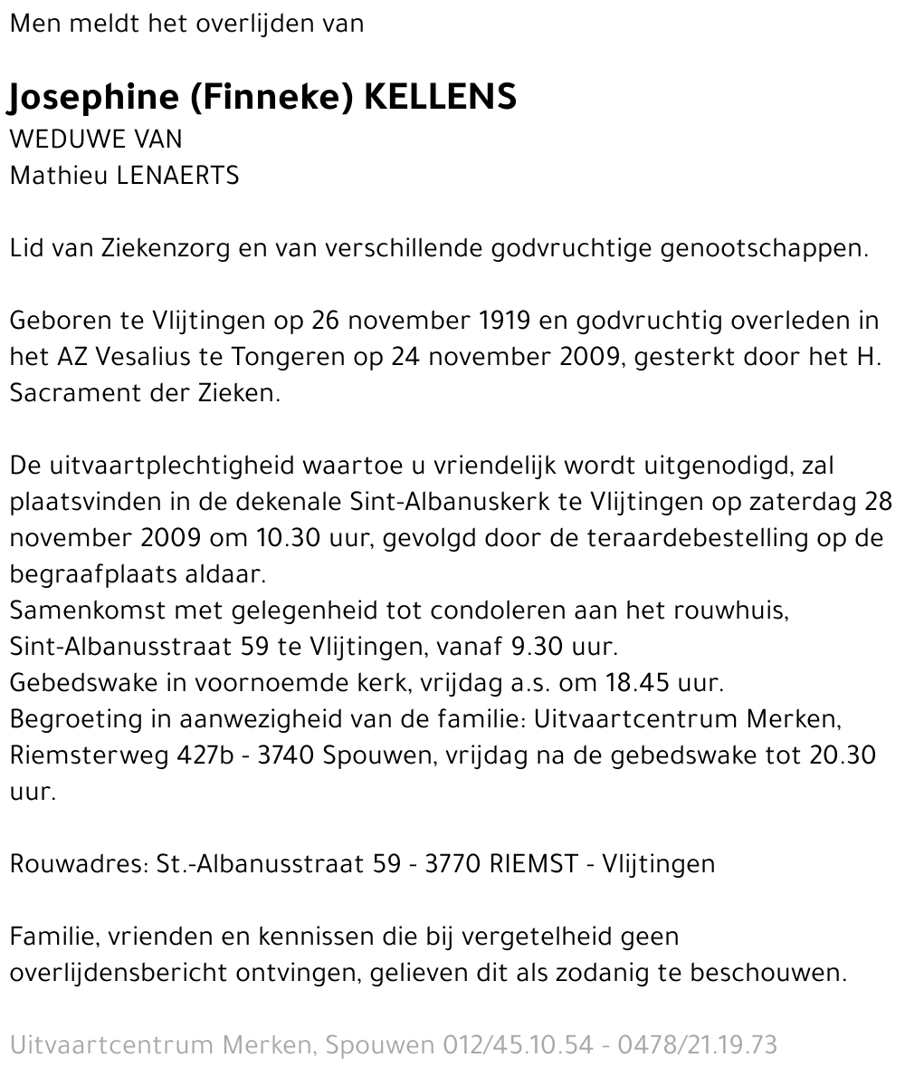Josephine (Finneke) Kellens