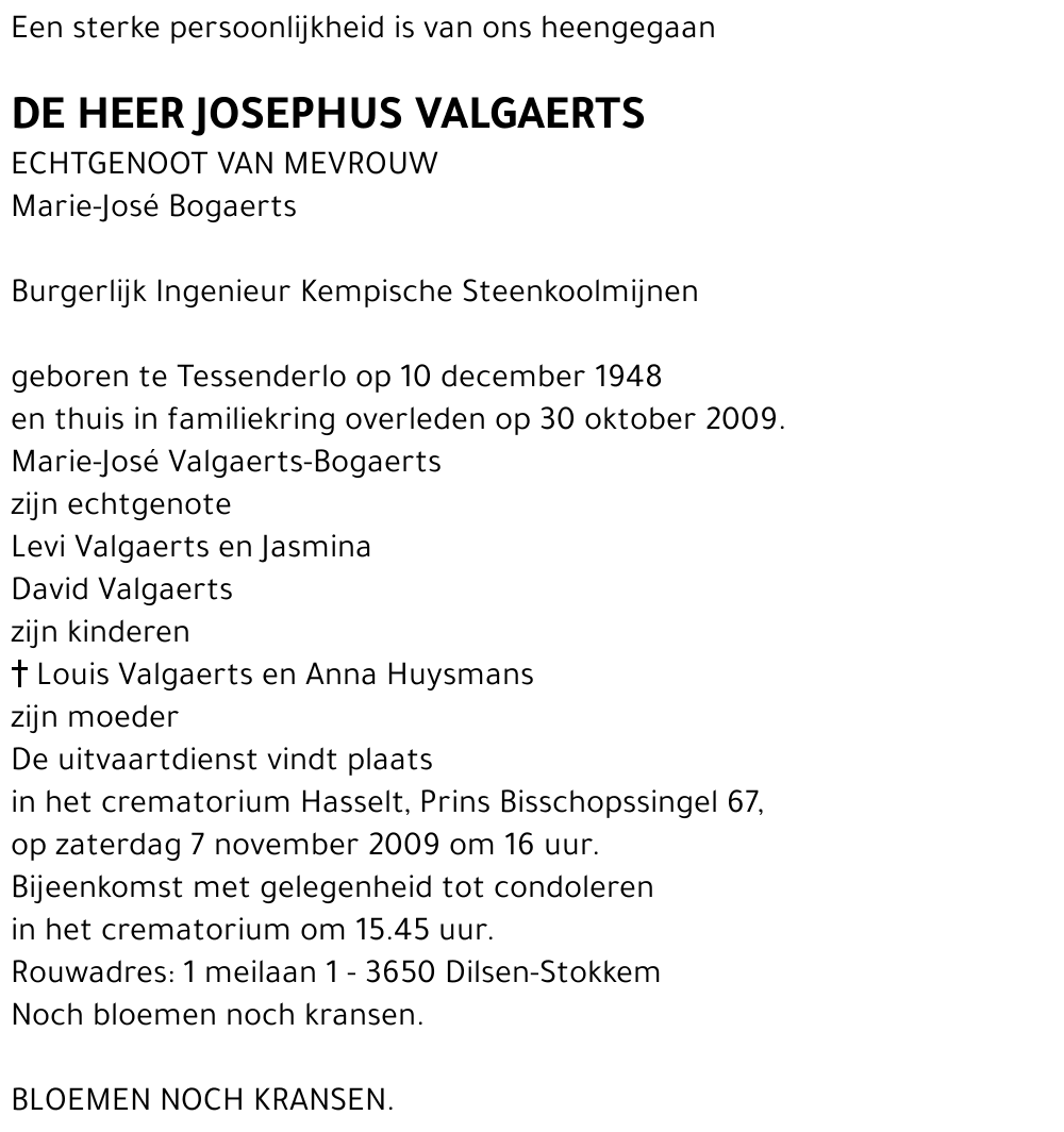 JOSEPHUS VALGAERTS