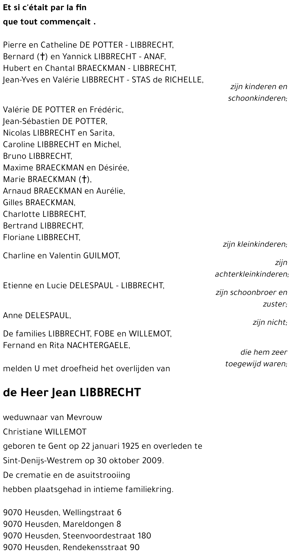 LIBBRECHT Jean