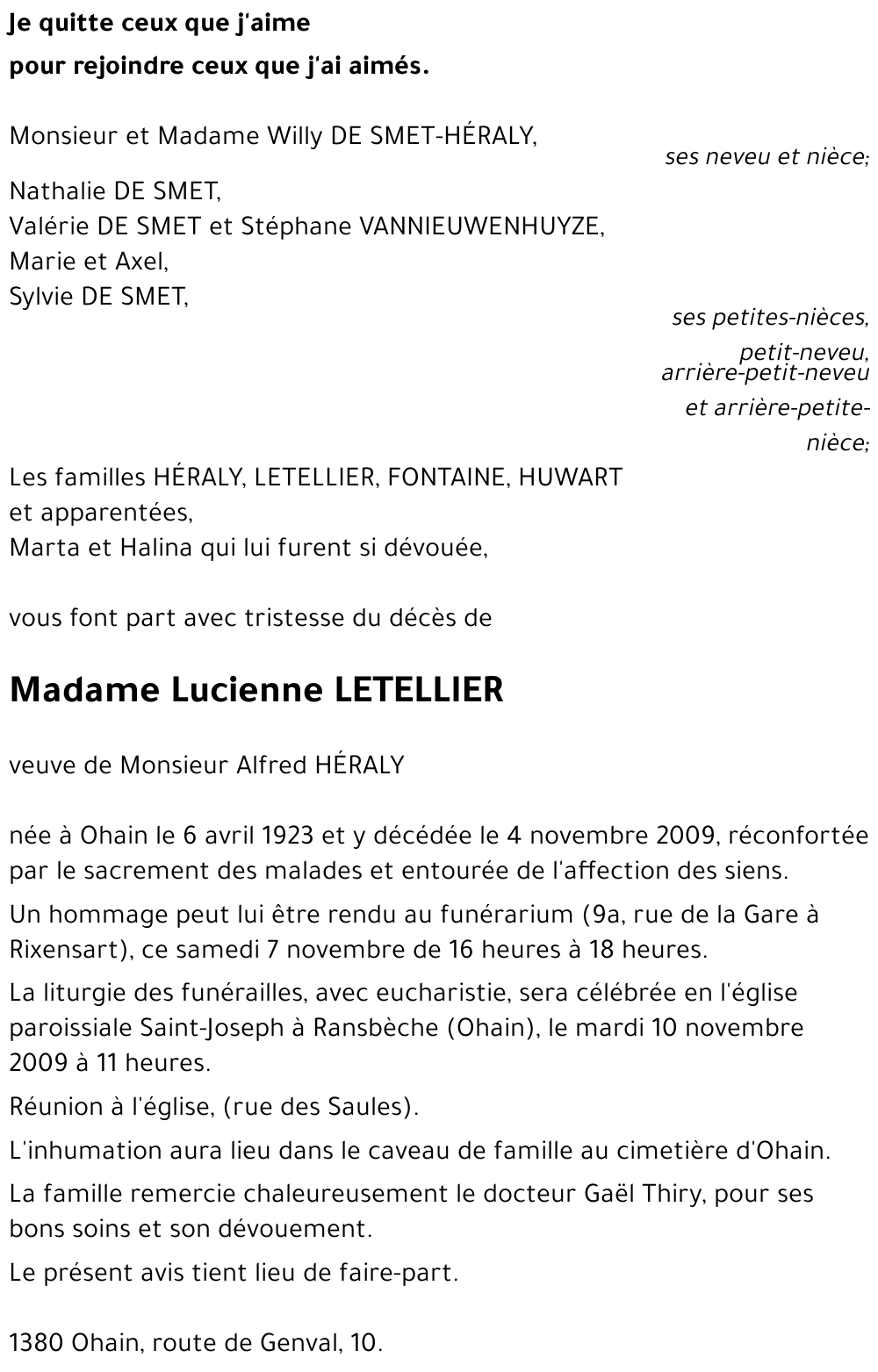 Lucienne LETELLIER