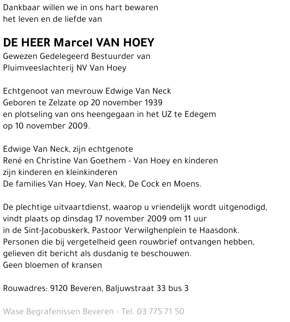 Marcel Van Hoey
