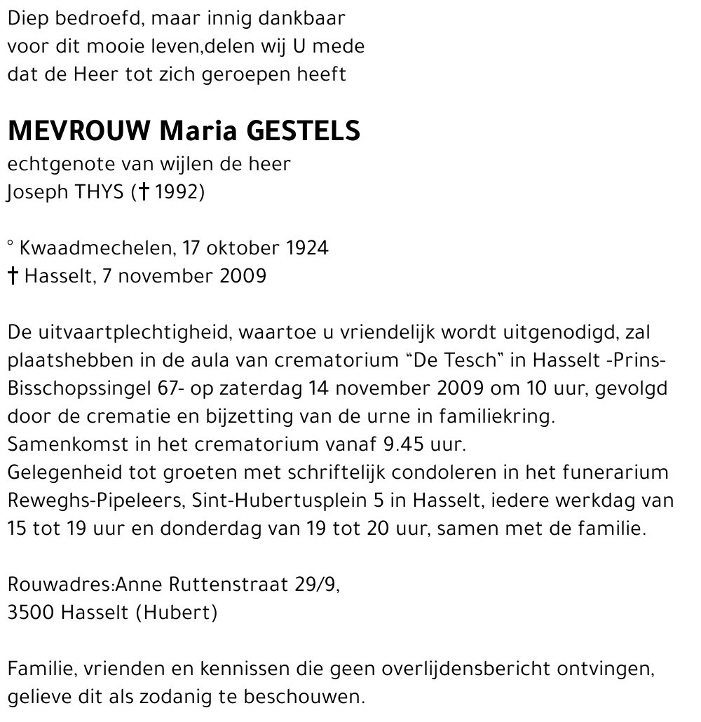 Maria Gestels