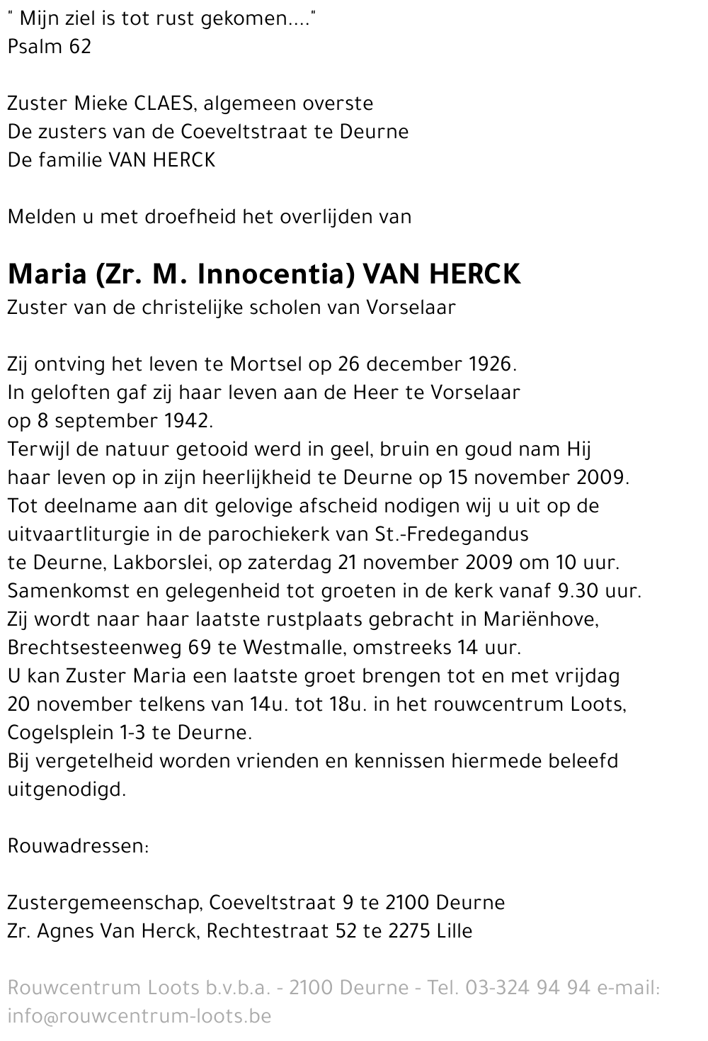 Maria Van Herck