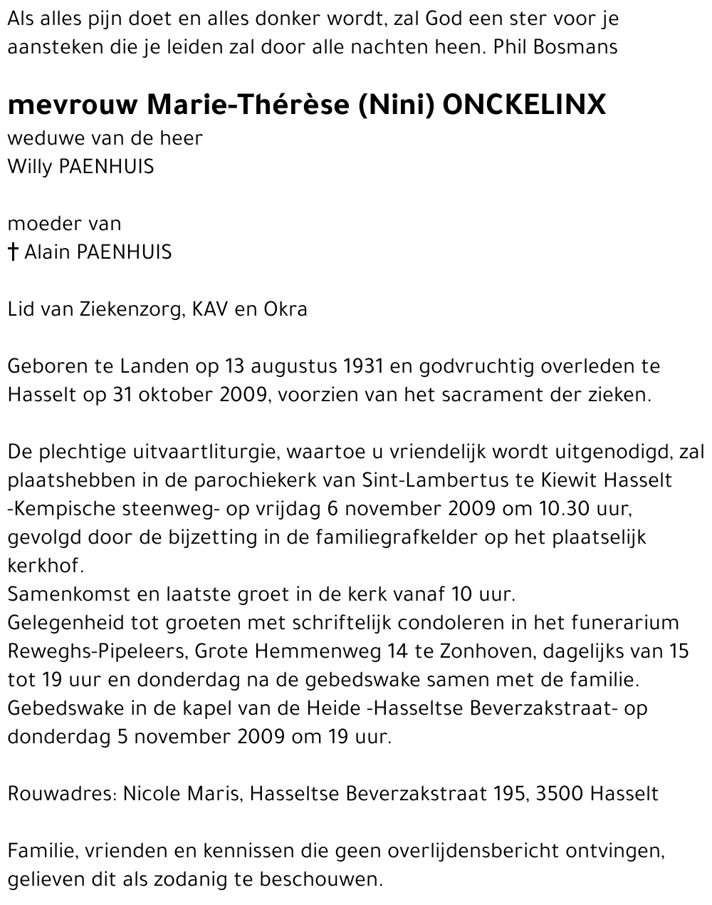 Marie-Thérèse (Nini) Onckelinx