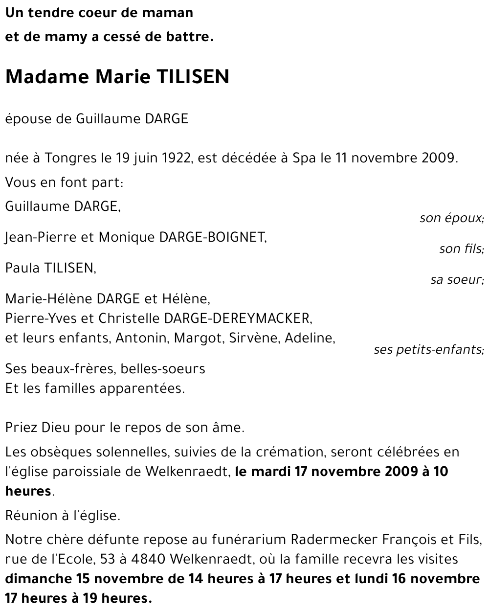 Marie TILISEN