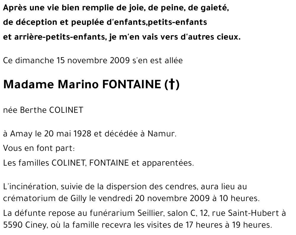 Marino FONTAINE((+))