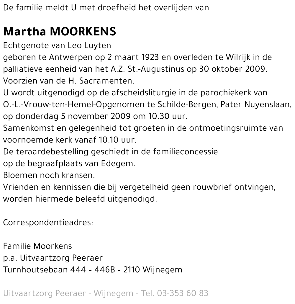 Martha Moorkens