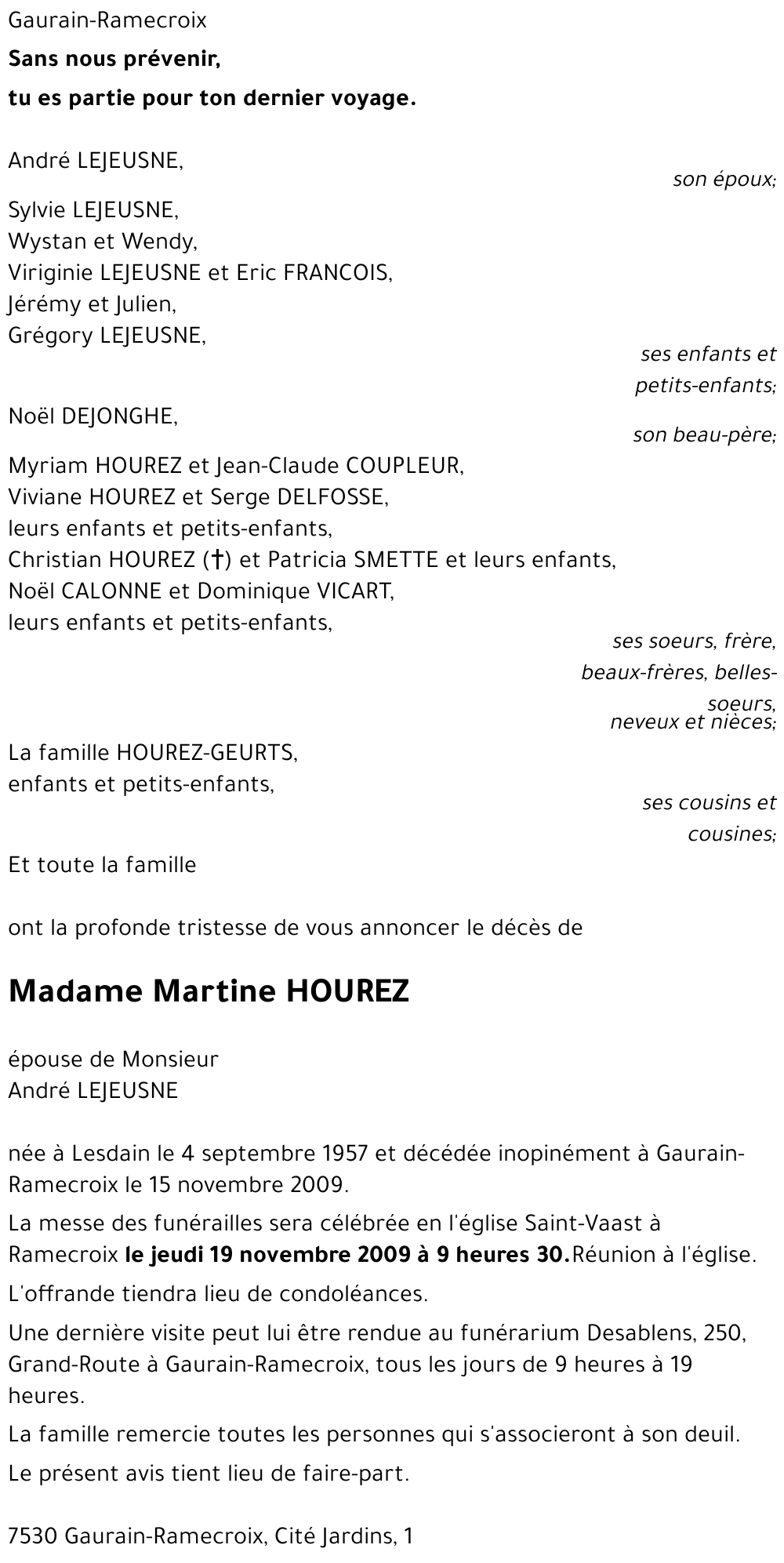 Martine HOUREZ