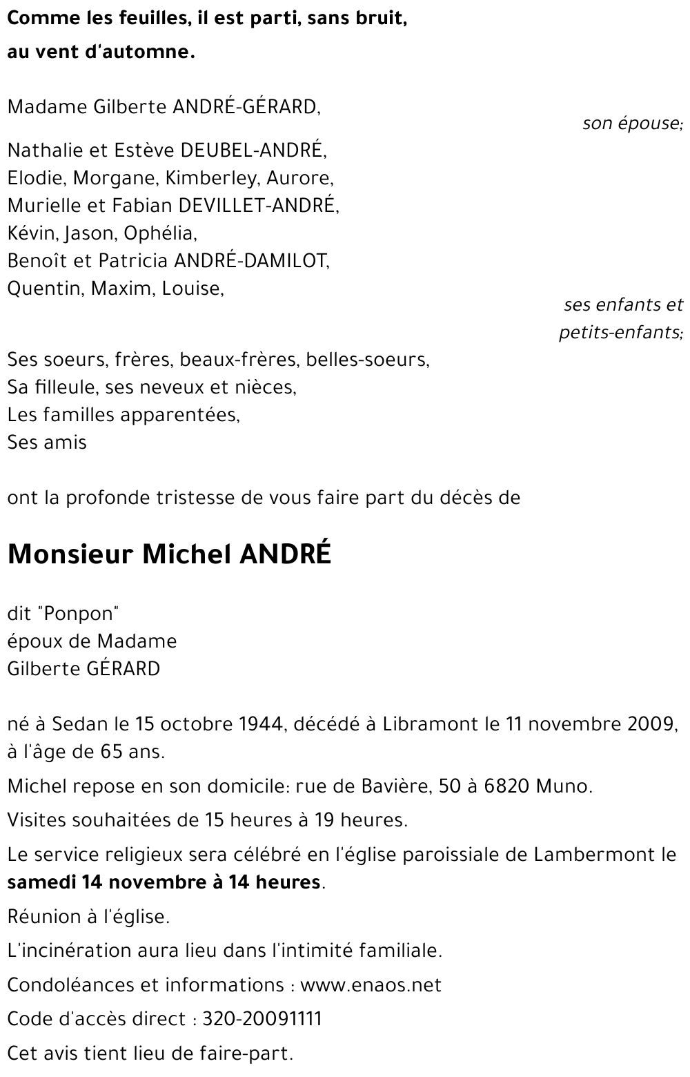 Michel ANDRÉ