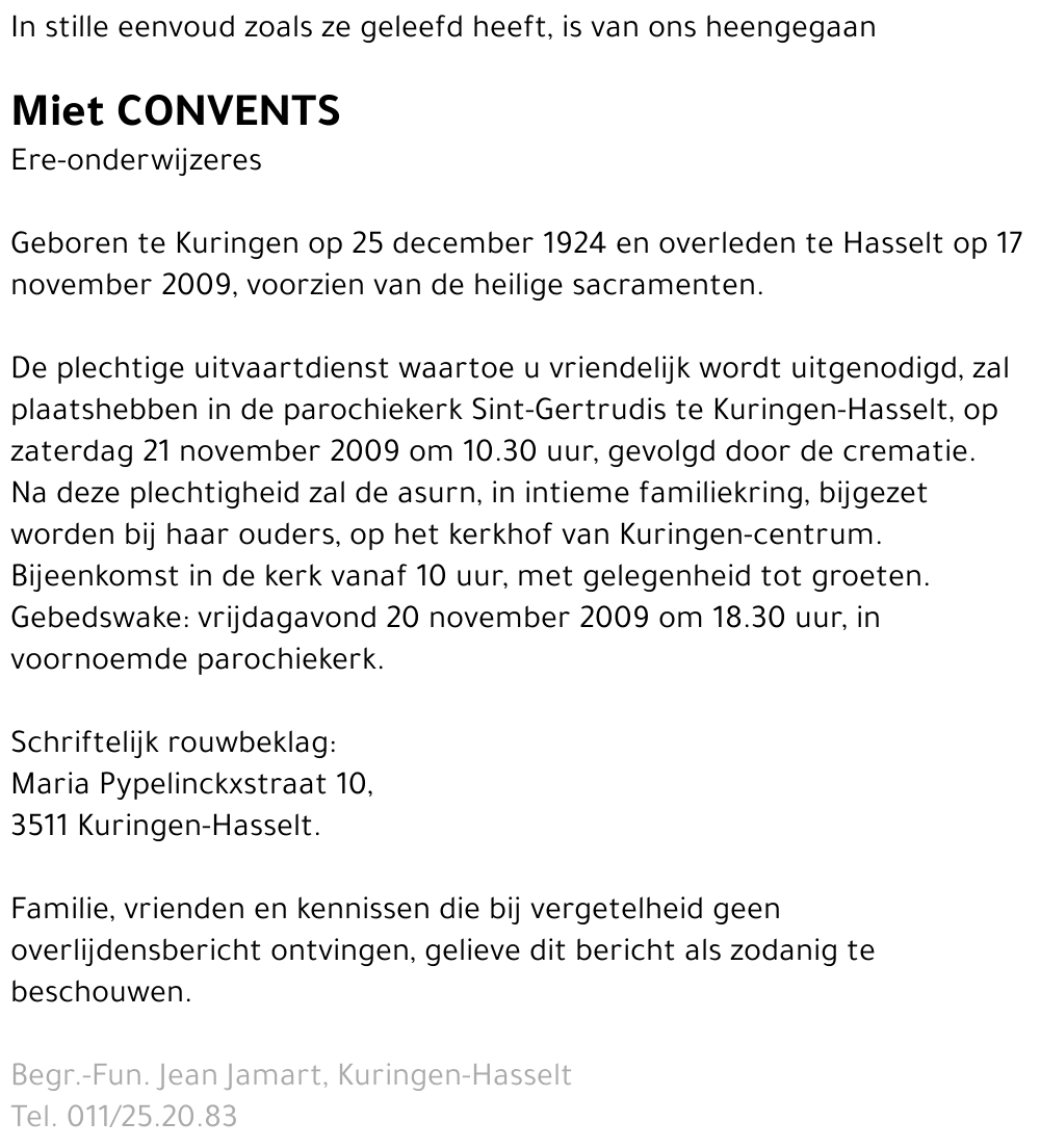 Miet Convents
