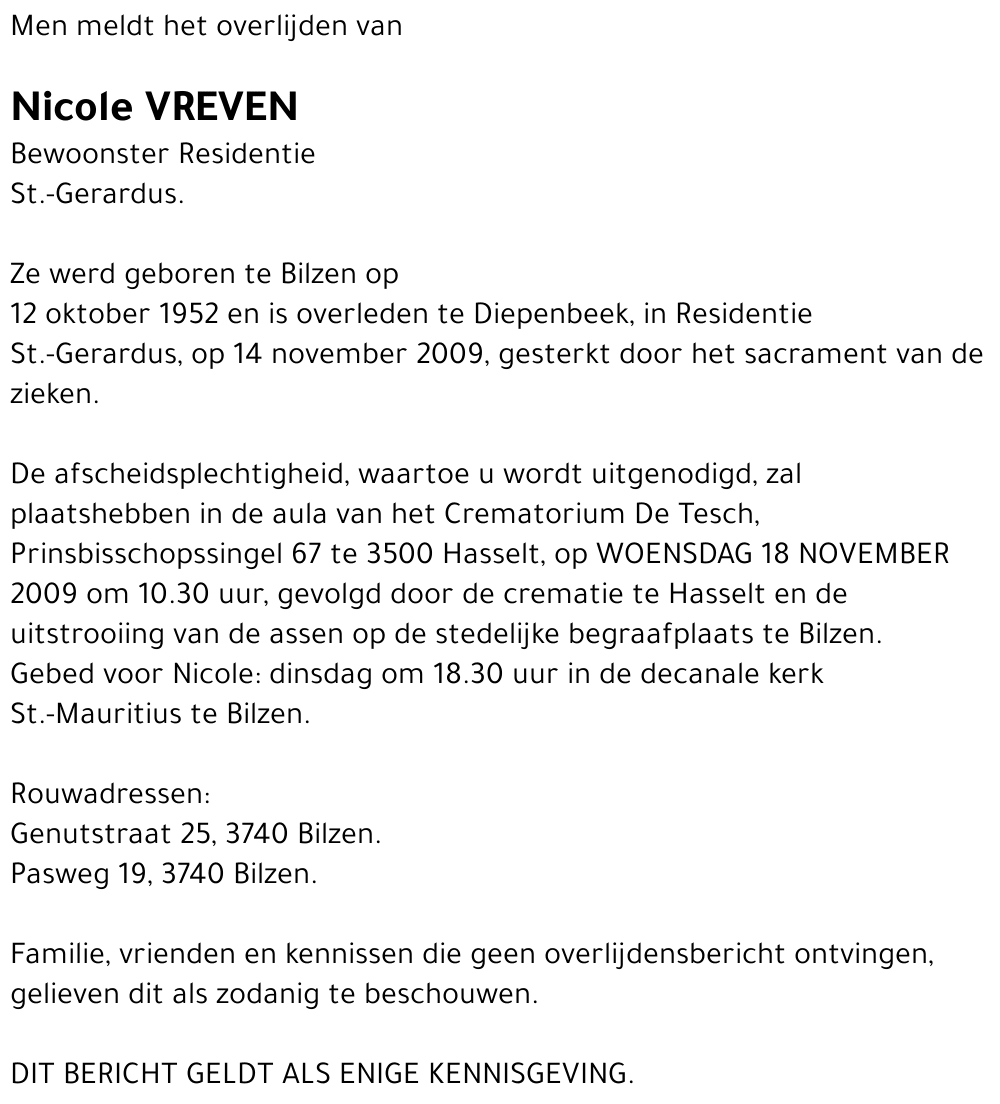 Nicole VREVEN