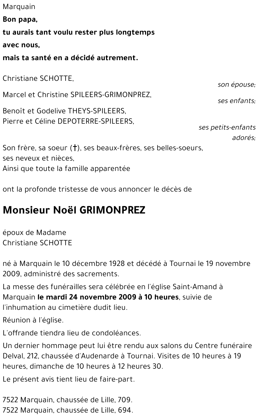 Noël GRIMONPREZ