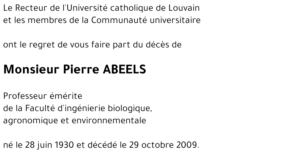 Pierre ABEELS