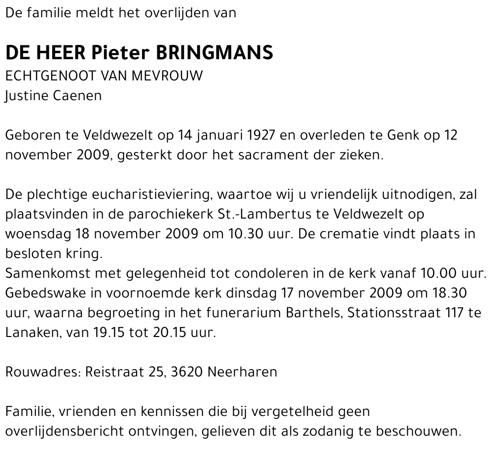 Pieter Bringmans