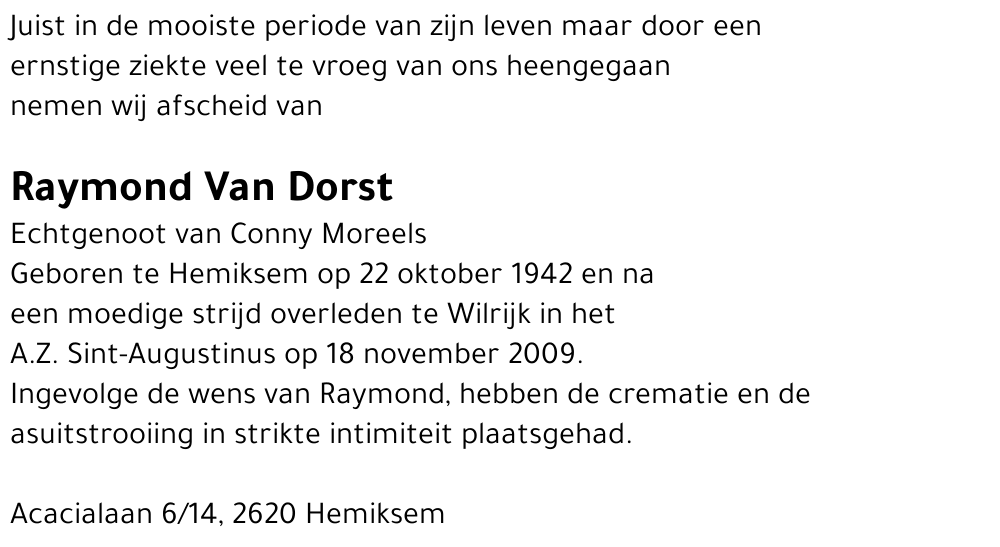 Raymond Van Dorst
