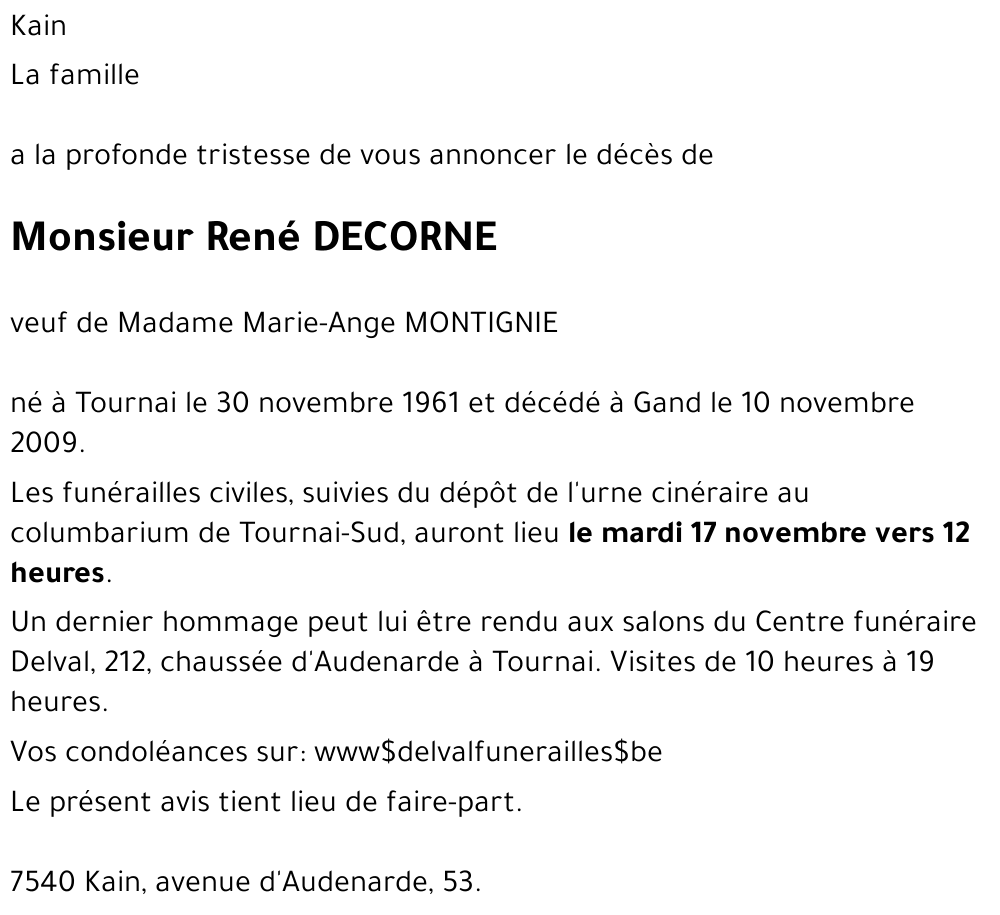 René DECORNE