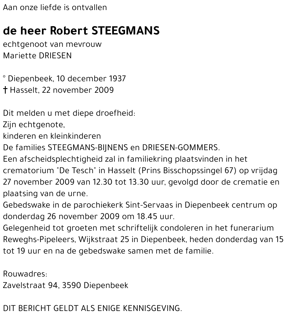 Robert Steegmans