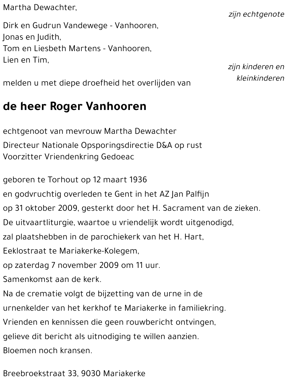 Roger Vanhooren