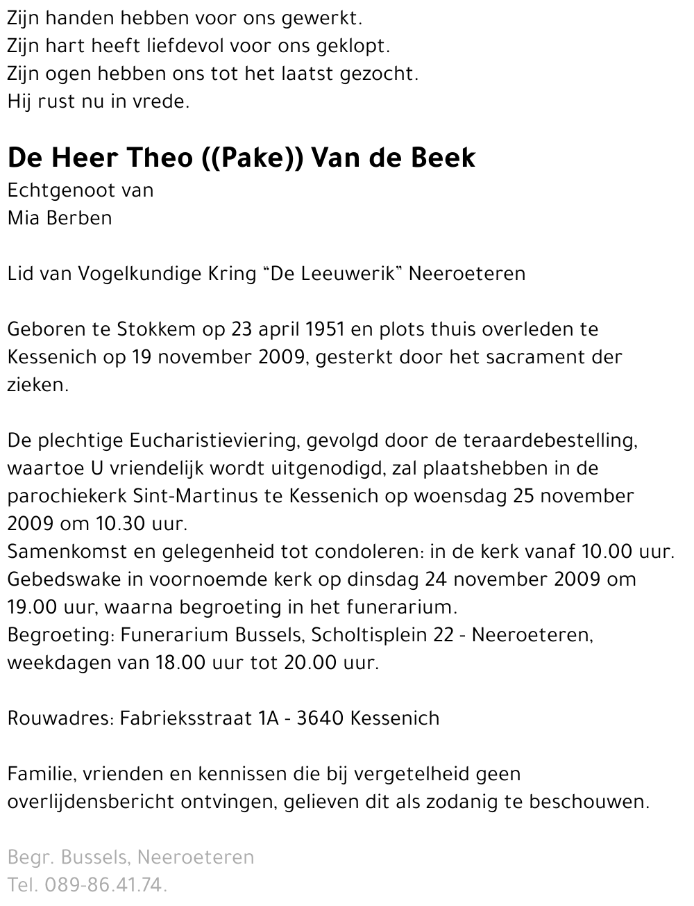 Theo Van de Beek