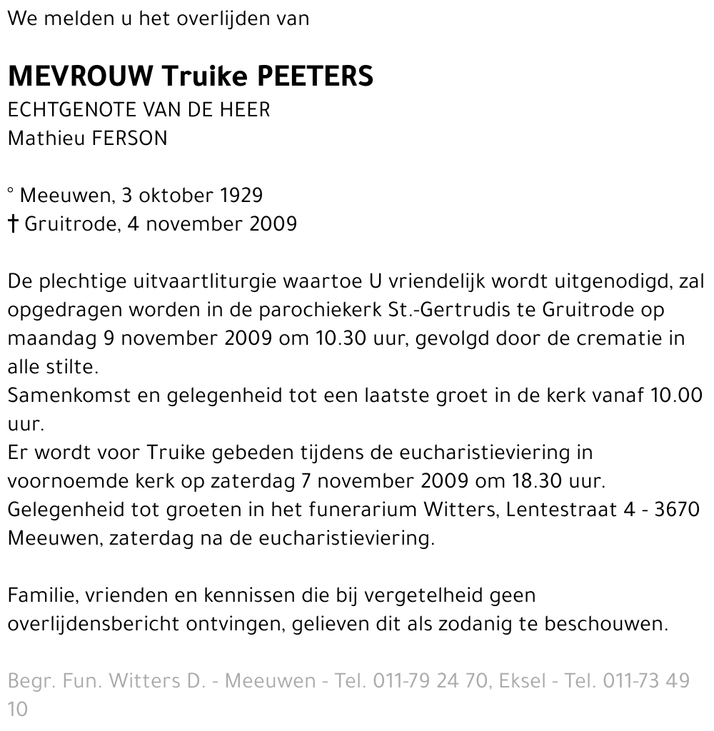 Truike Peeters
