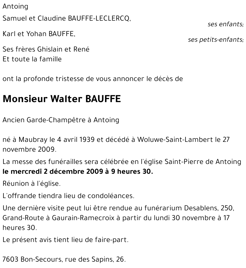 Walter BAUFFE