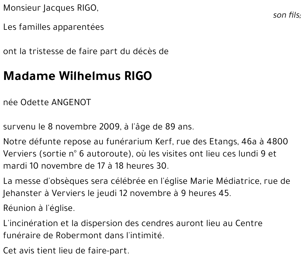 Wilhelmus RIGO