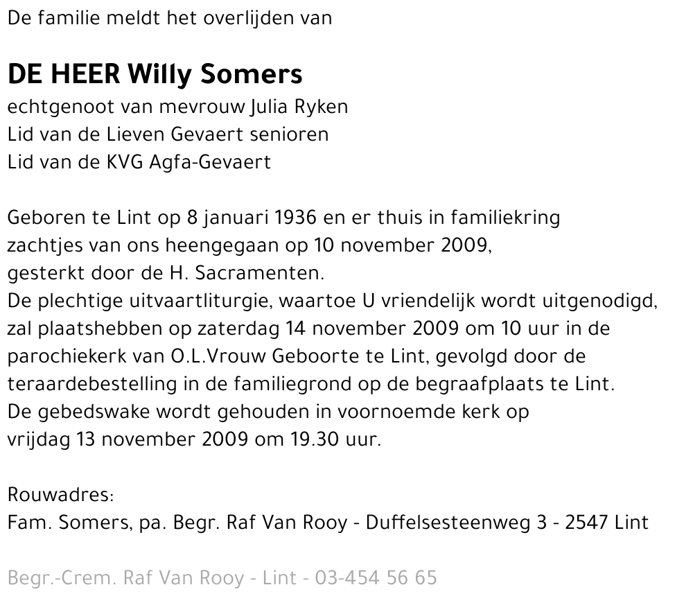 willy somers