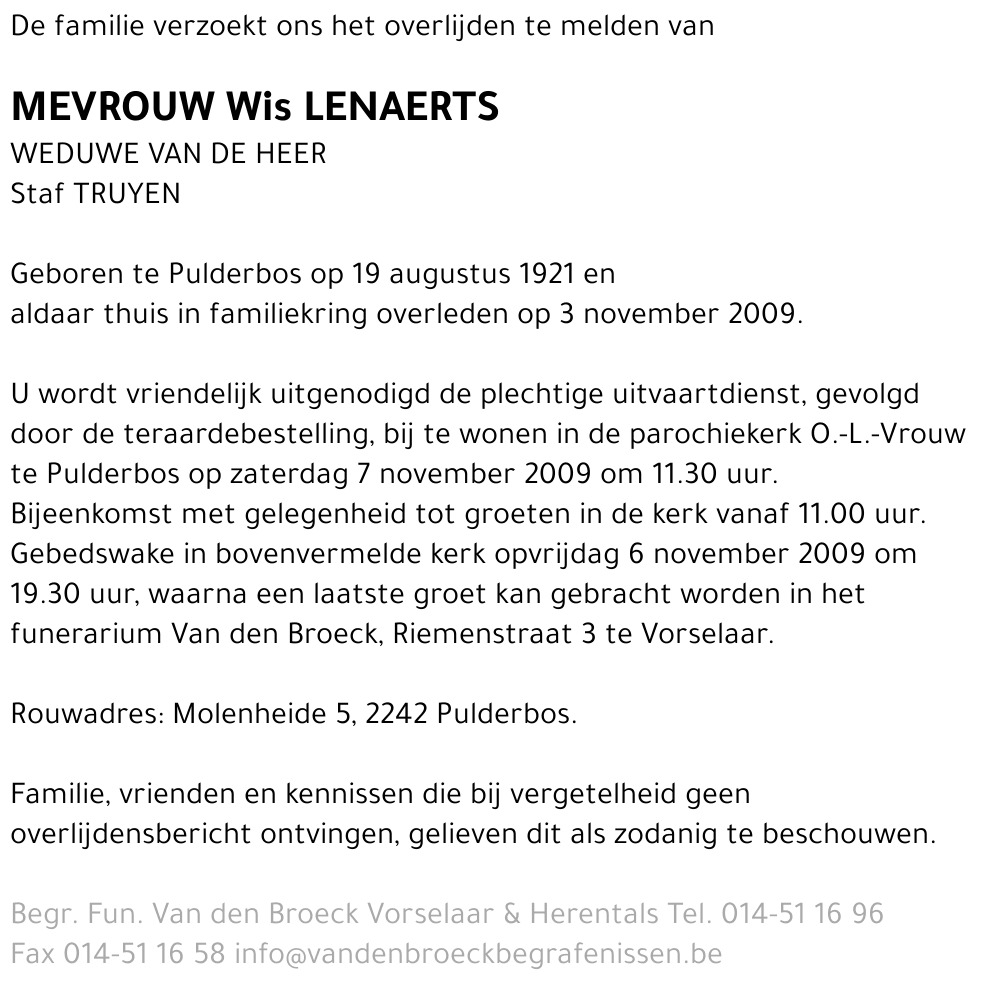 Wis Lenaerts