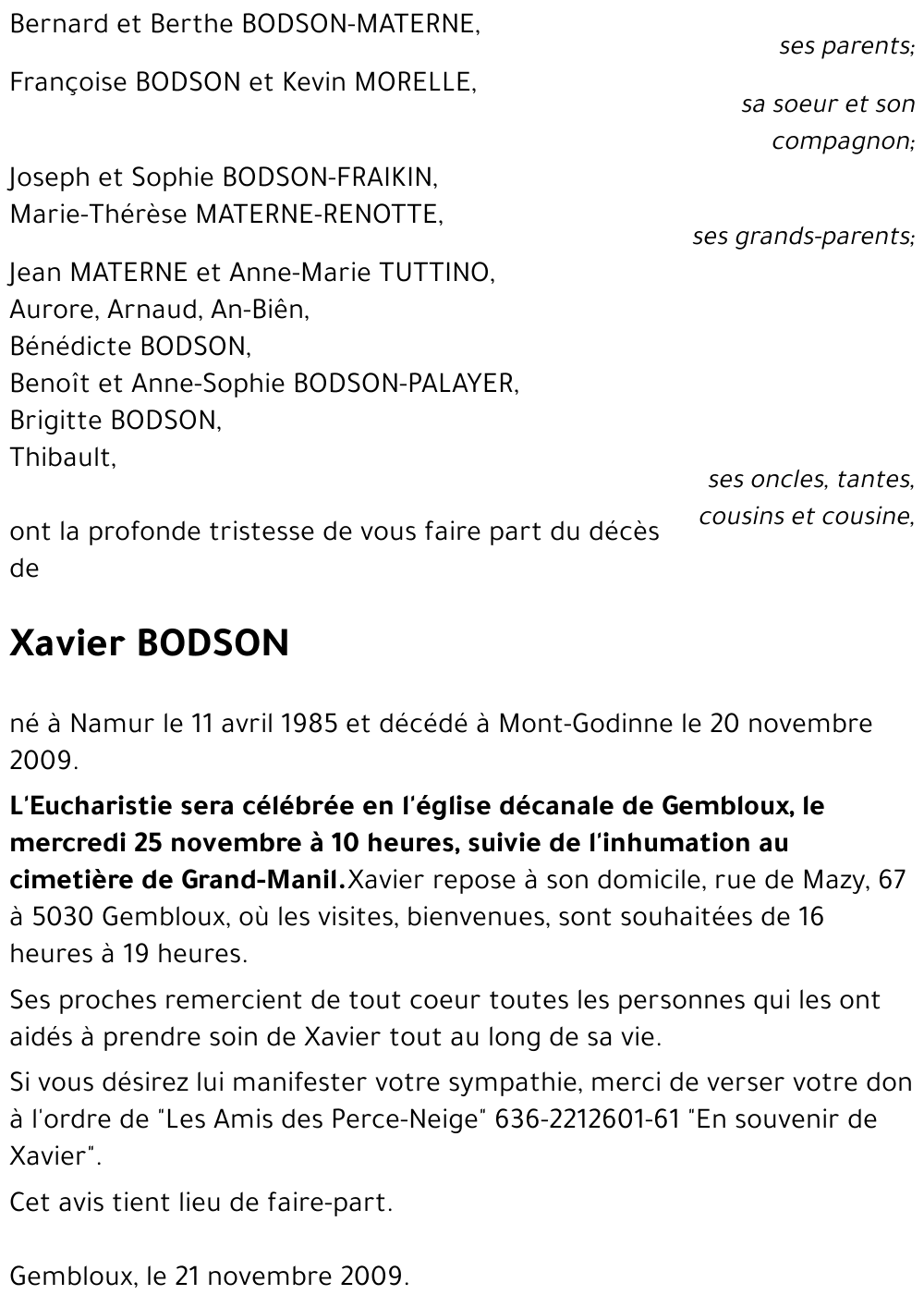 Xavier BODSON