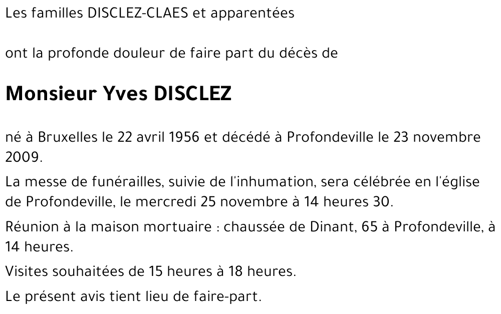 Yves DISCLEZ