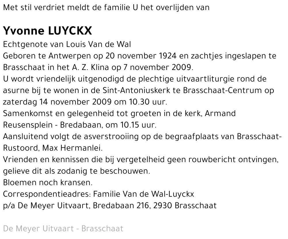 Yvonne Luyckx