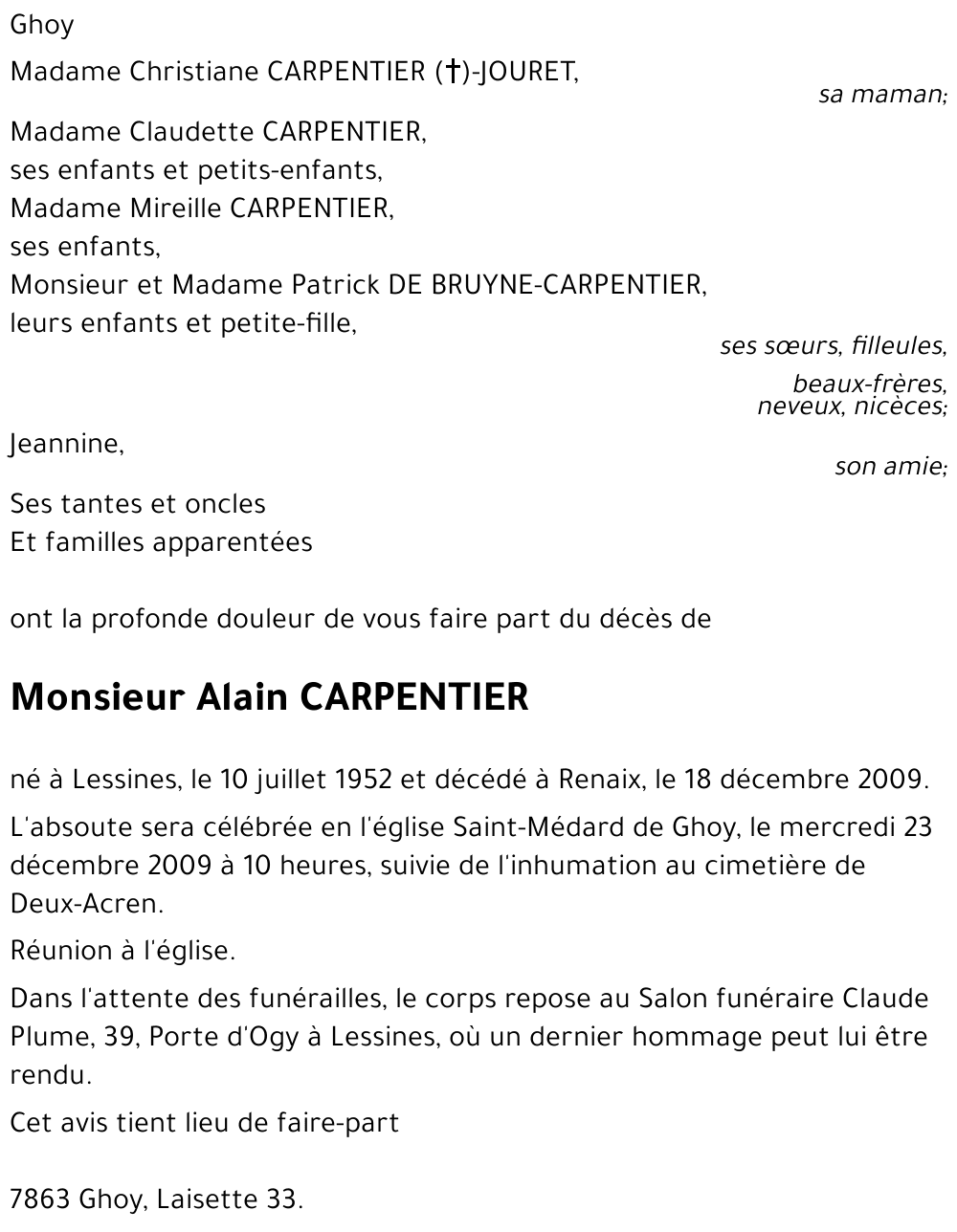 Alain CARPENTIER