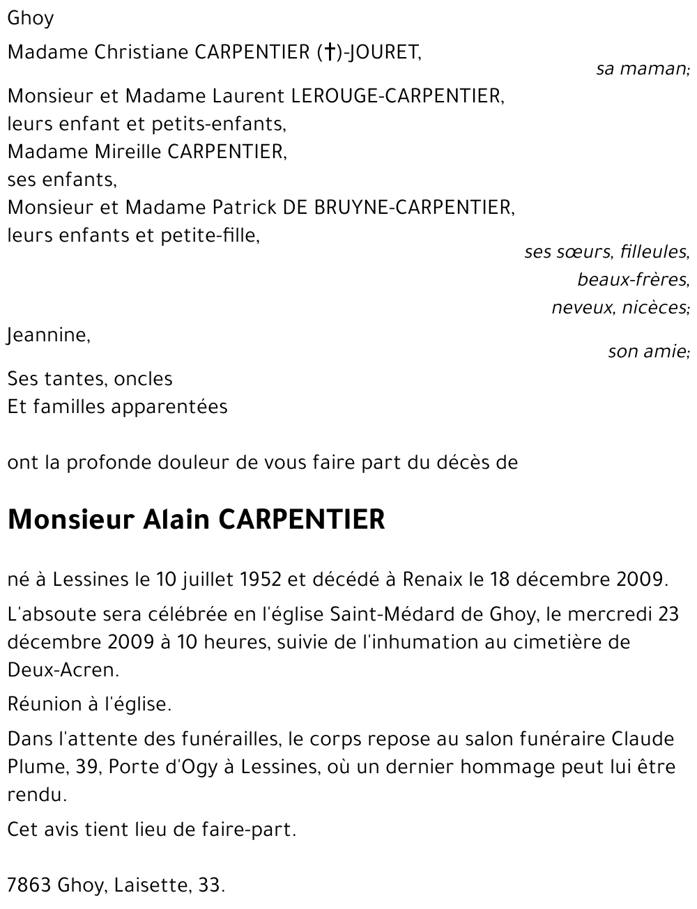 Alain CARPENTIER