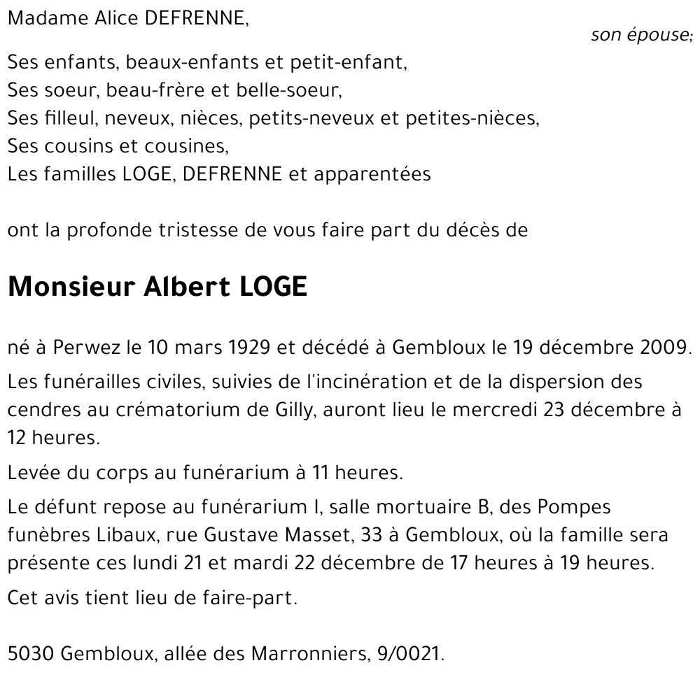 Albert LOGE
