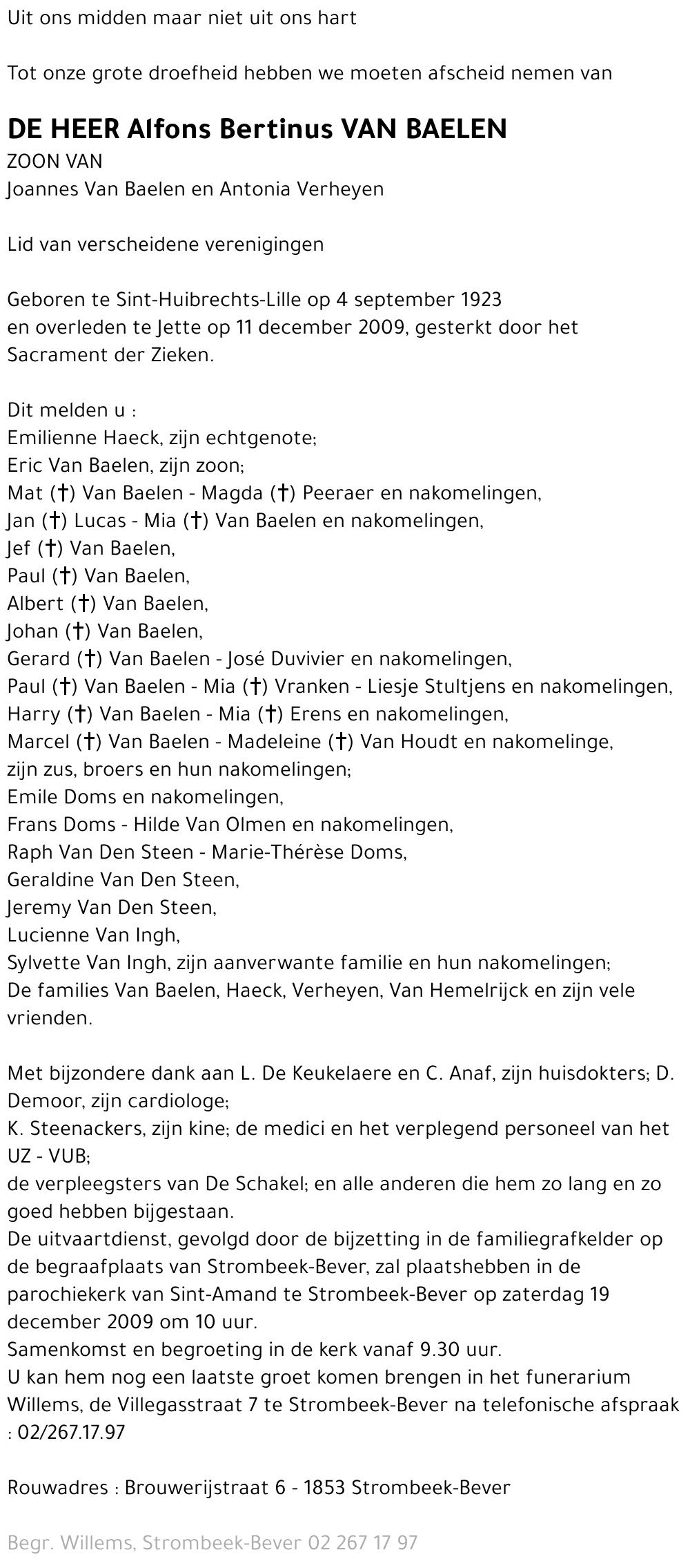 Alfons Bertinus Van Baelen